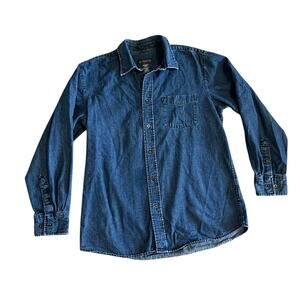 Vintage Covington Denim Shirt Men's M 38-40 Long Sleeve Pocket Casual